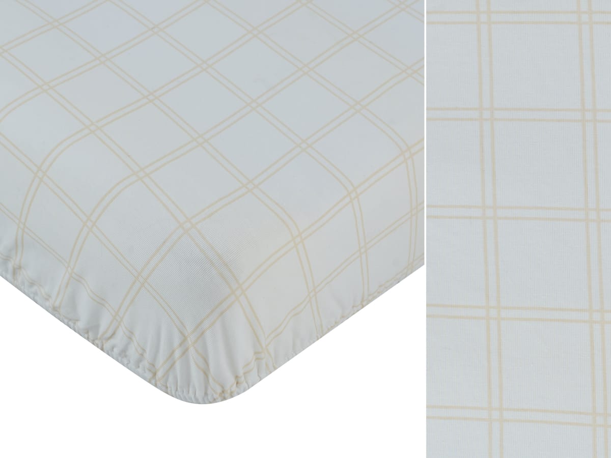 Whinny Plaid Fitted Bassinet Sheet - Stone by KIPP™ Collection
