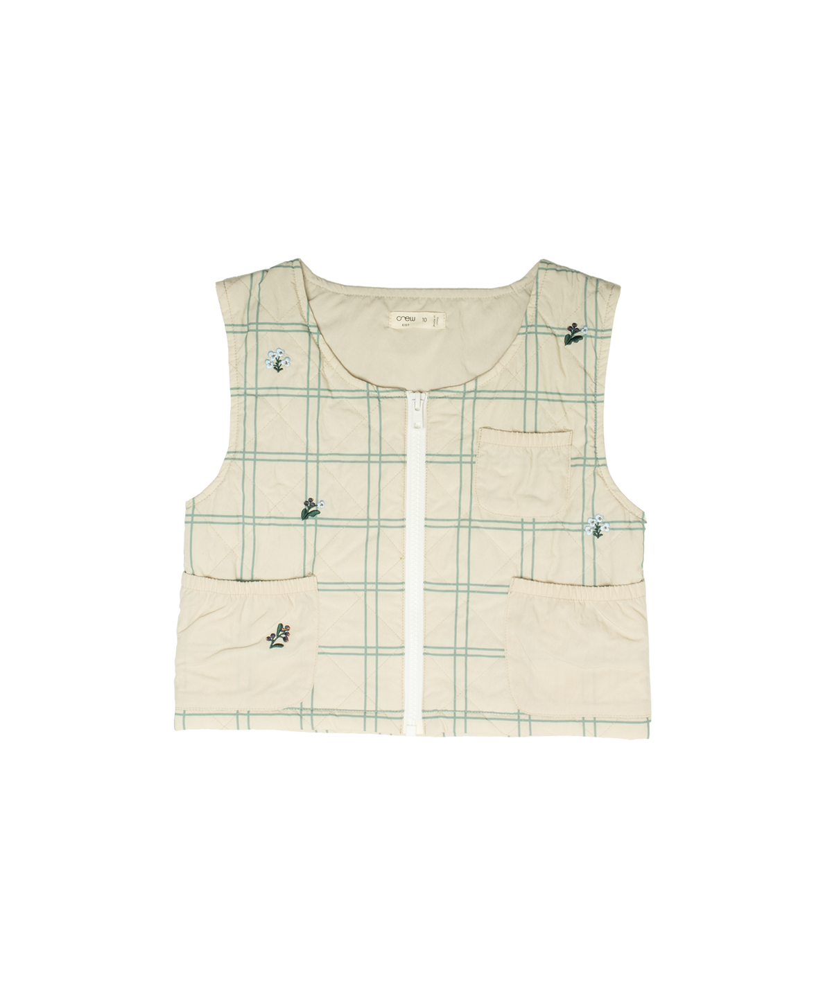 Louise Quilted Vest - Oatmilk by Crew Kids NY (view 1 of 8)