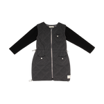 Lyla Quilted Dress - Black by Crew Kids NY (view 1 of 5)