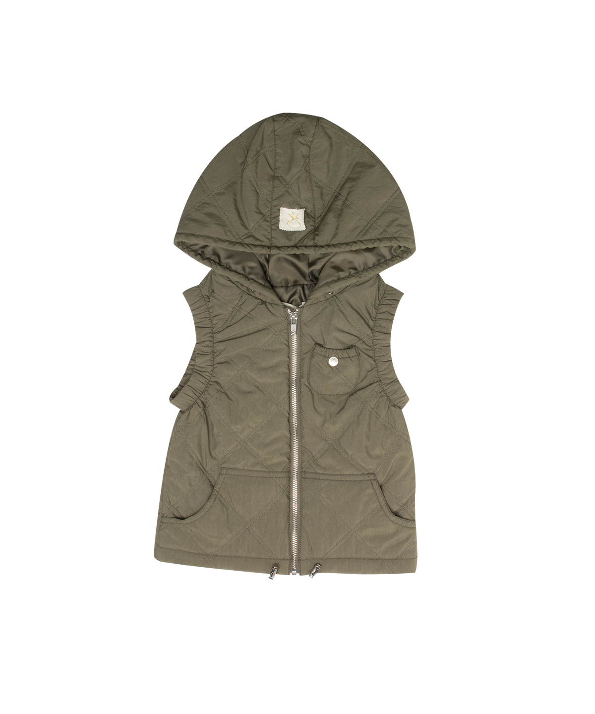 Lyla Quilted Vest - Green by Crew Kids NY