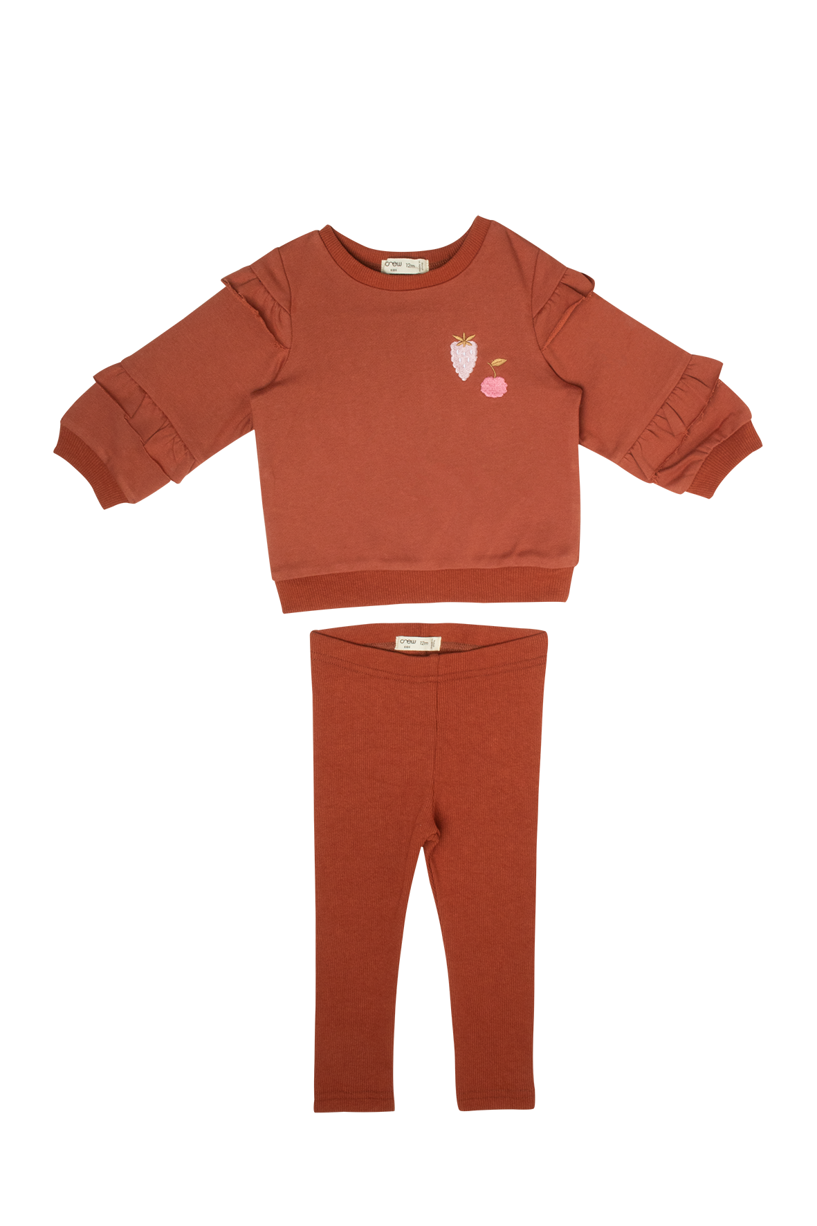 Nina Ruffled Set - Terracotta by Crew Kids NY