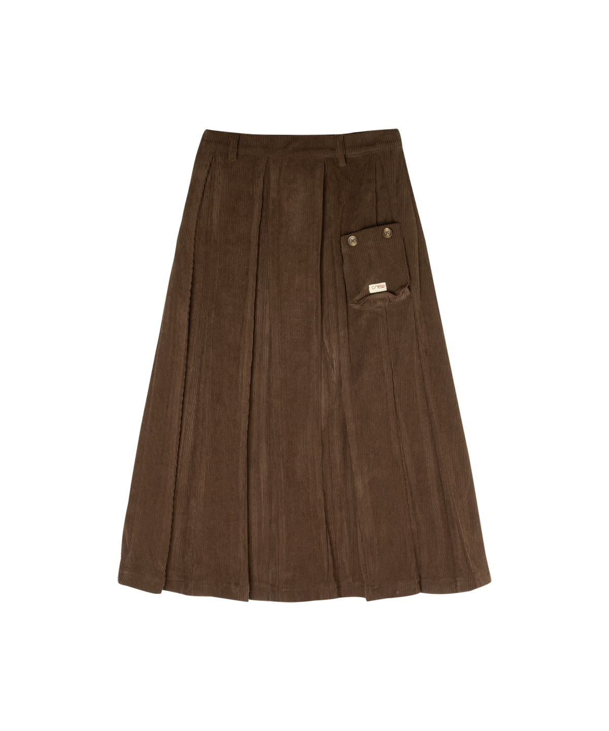 Sofi Pleated Maxi Skirt - Brown by Crew Kids NY