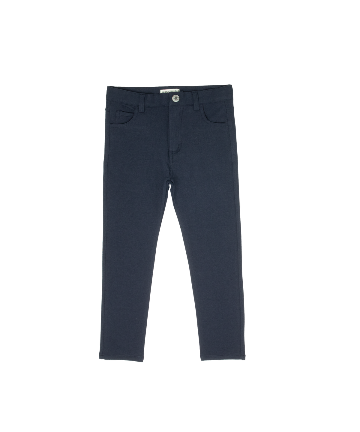 Slim Knit Stretch Pants AW26 - Navy by Crew Kids NY