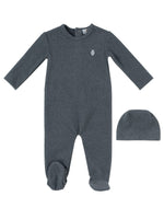 Soft Wool Footie + Hat - Grey by KIPP™ Collection
