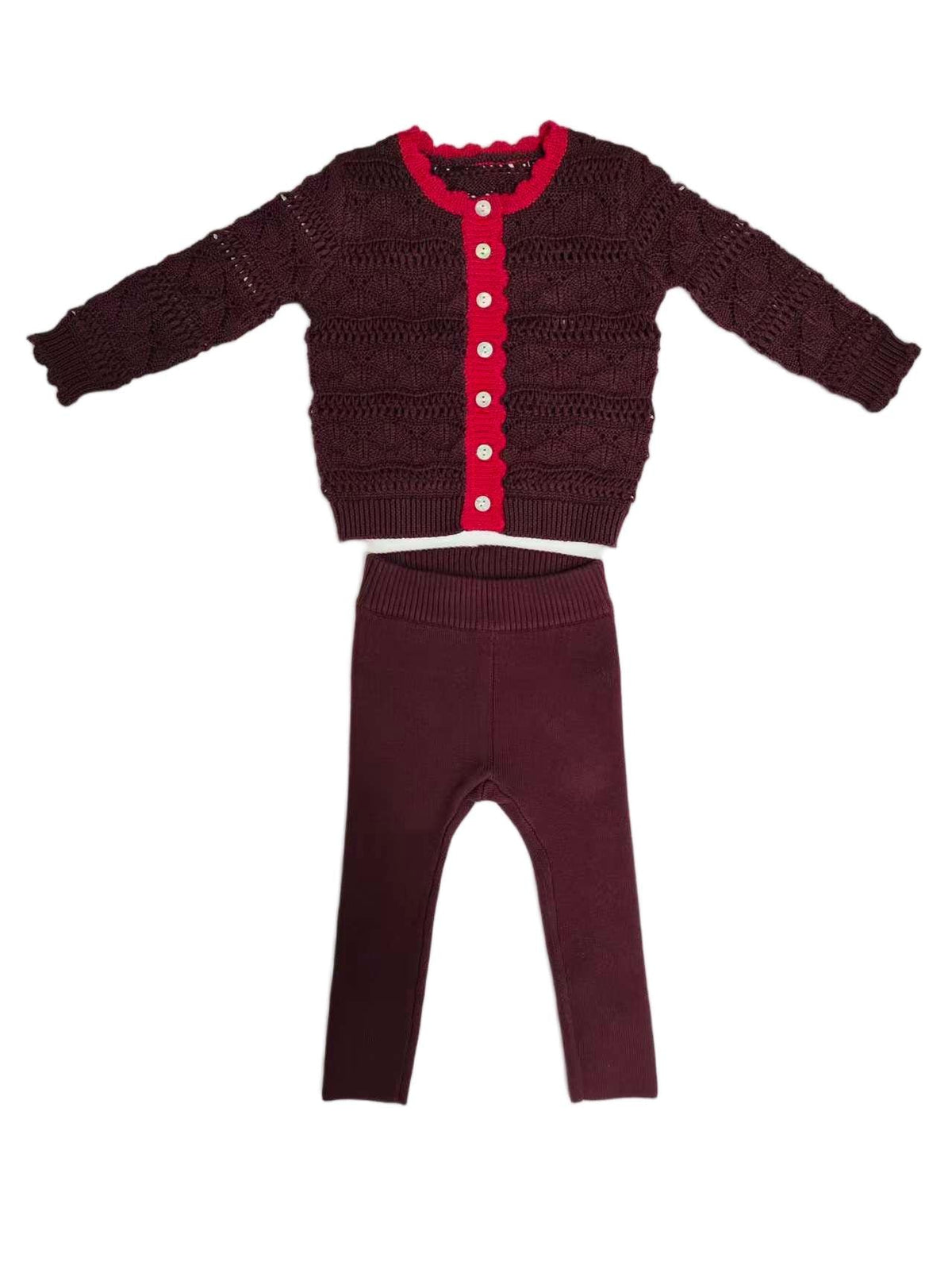 Cynthia Knit Set - Cranberry by KIPP™ Collection