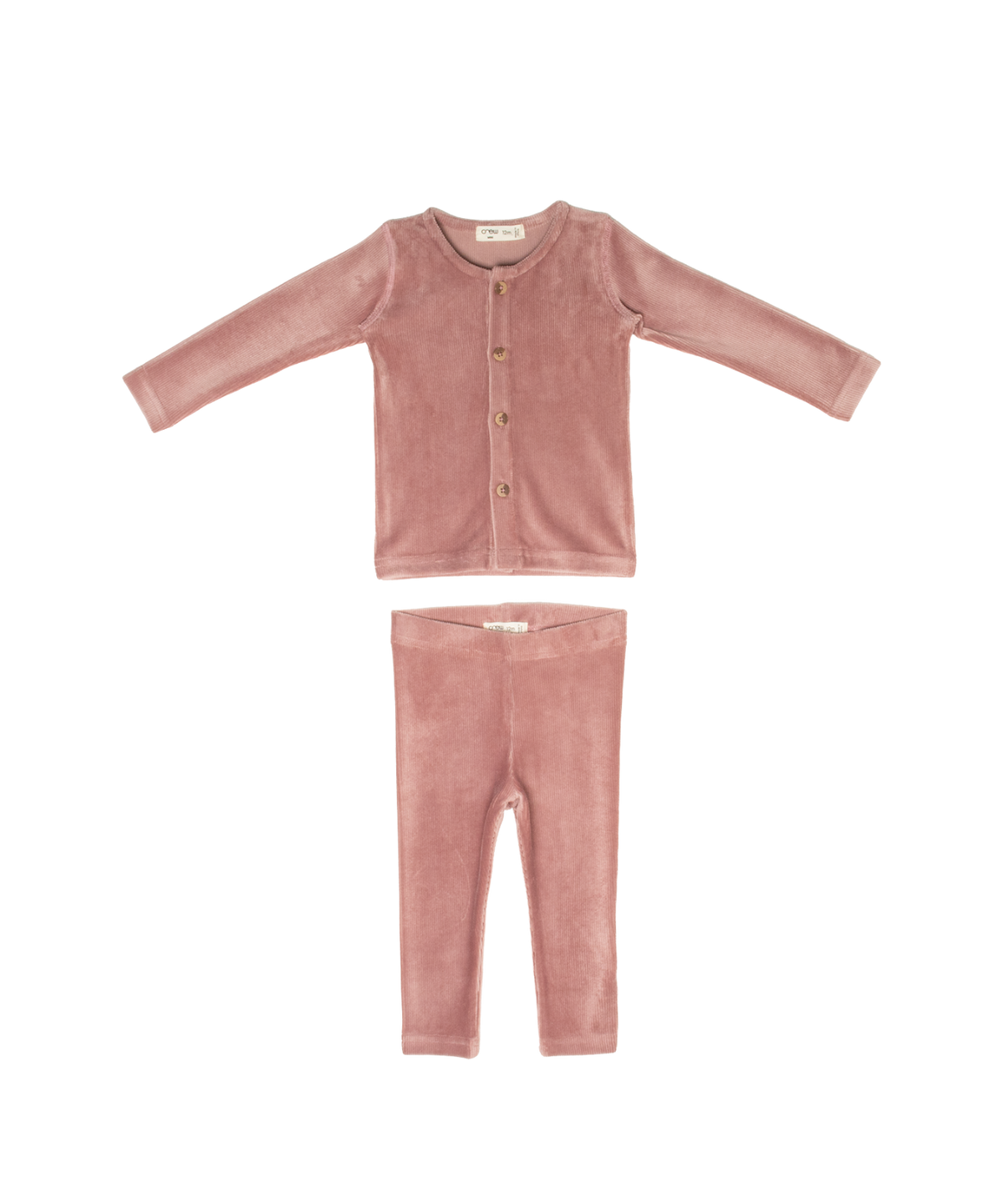 Gia Velour Rib Set - Rose by Crew Kids NY