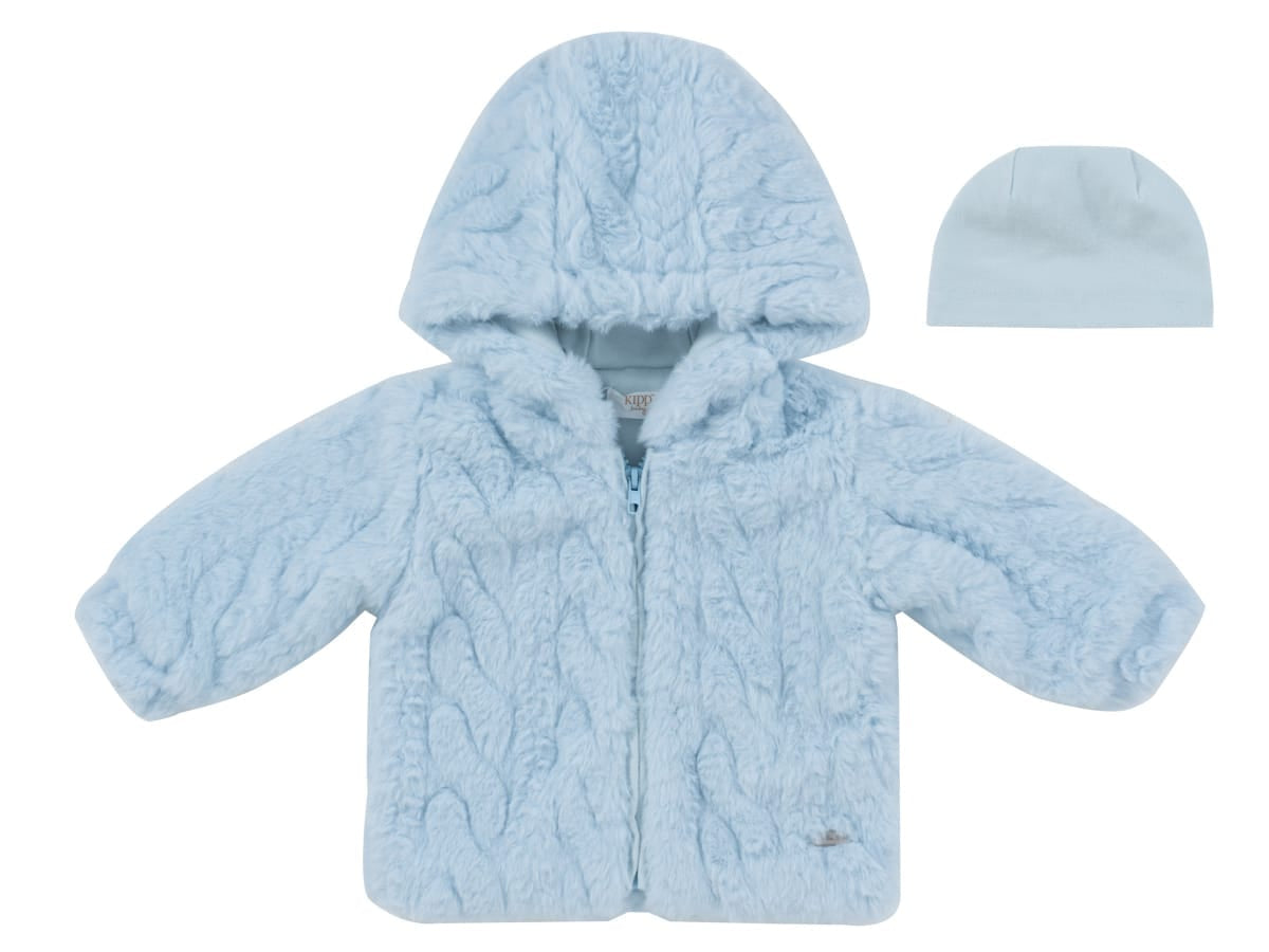 Atelier Cable Fur Jacket & Hat - Blue by KIPP™ Collection