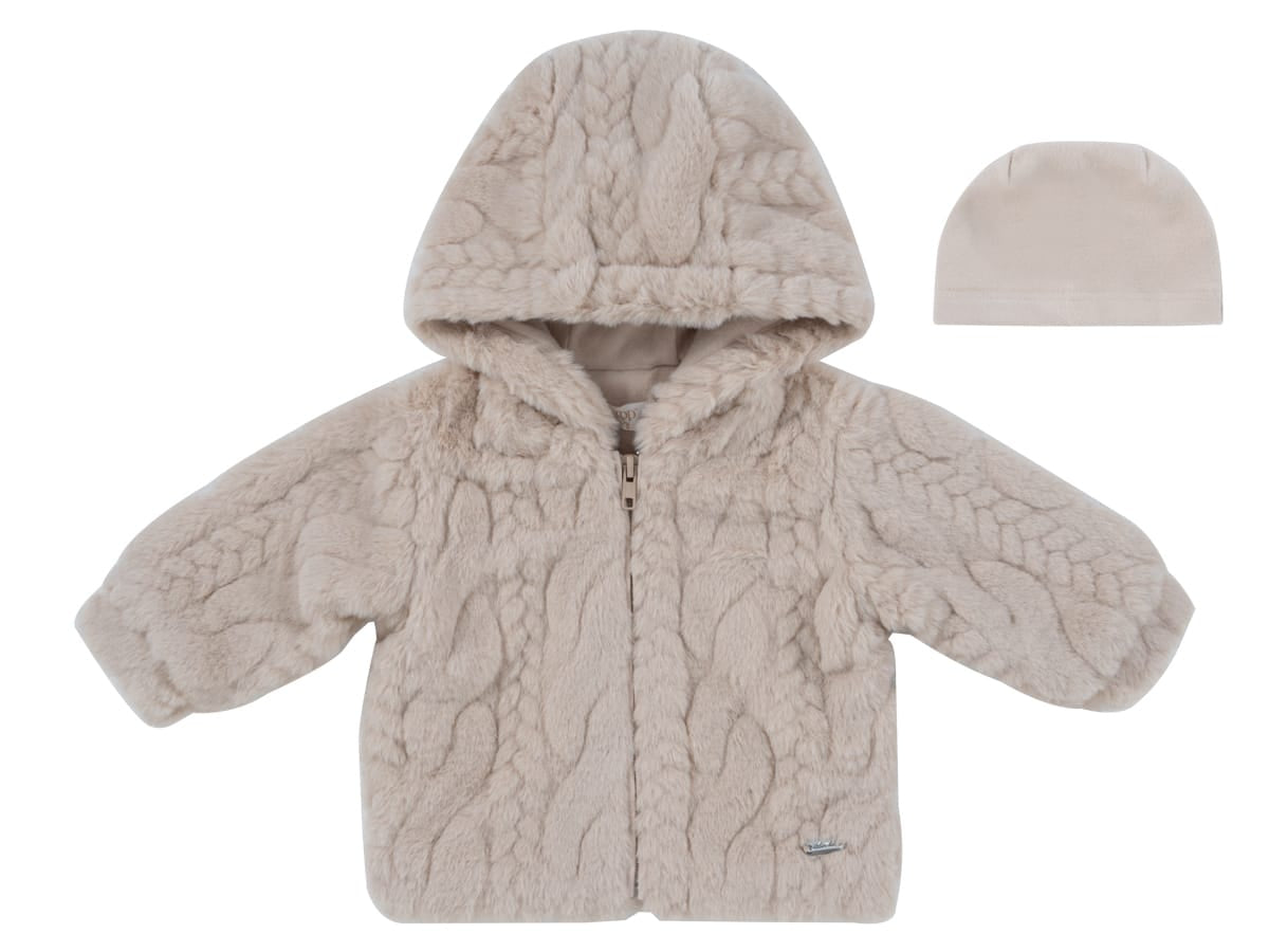 Atelier Cable Fur Jacket & Hat - Stone by KIPP™ Collection