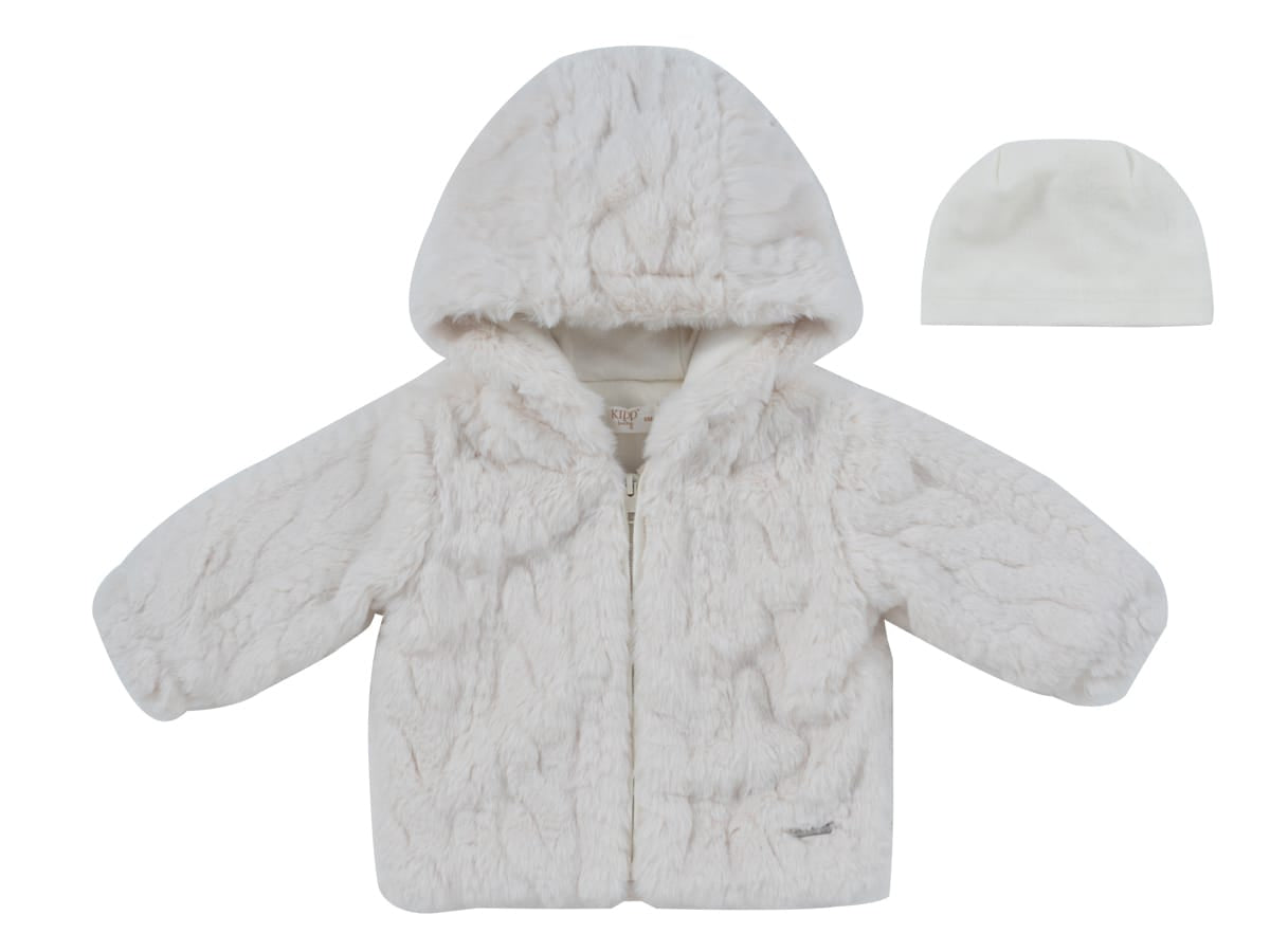 Atelier Cable Fur Jacket & Hat - White by KIPP™ Collection