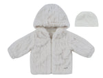 Atelier Cable Fur Jacket & Hat - White by KIPP™ Collection