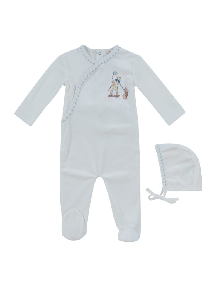 Meadow Friends Footie & Hat Set - Blue by KIPP™ Collection