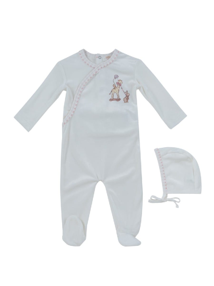 Meadow Friends Footie & Hat Set - Pink by KIPP™ Collection