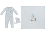Meadow Friends Footie, Hat & Blanket Set - Blue by KIPP™ Collection