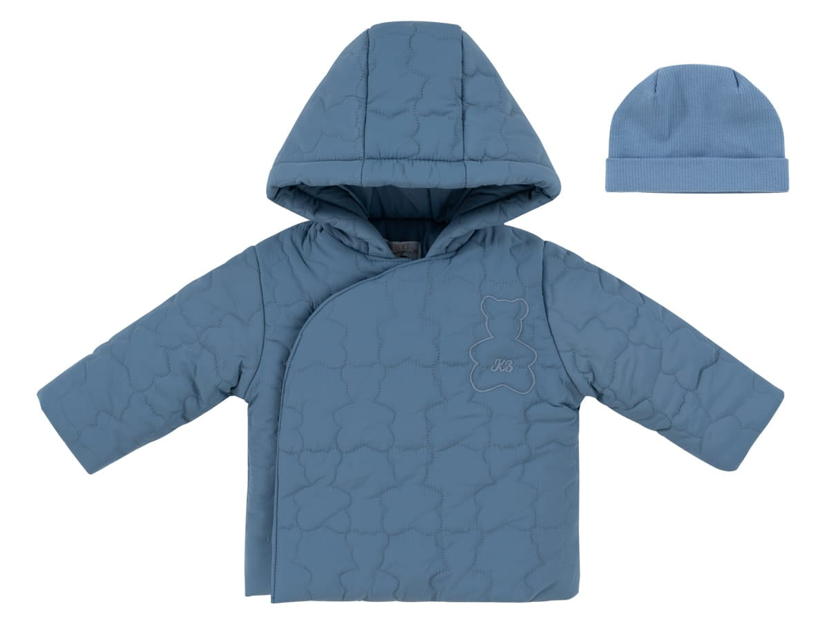 Petit Ours Padded Jacket & Hat - Blue by KIPP™ Collection