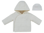 Petit Ours Padded Jacket & Hat - White by KIPP™ Collection