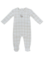 Whinny Plaid Footie - Stone by KIPP™ Collection