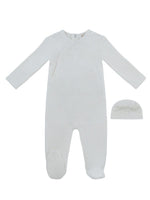Whinny Wrap Footie & Hat Set - White by KIPP™ Collection