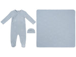 Whinny Wrap Footie, Hat & Blanket Set - Blue by KIPP™ Collection