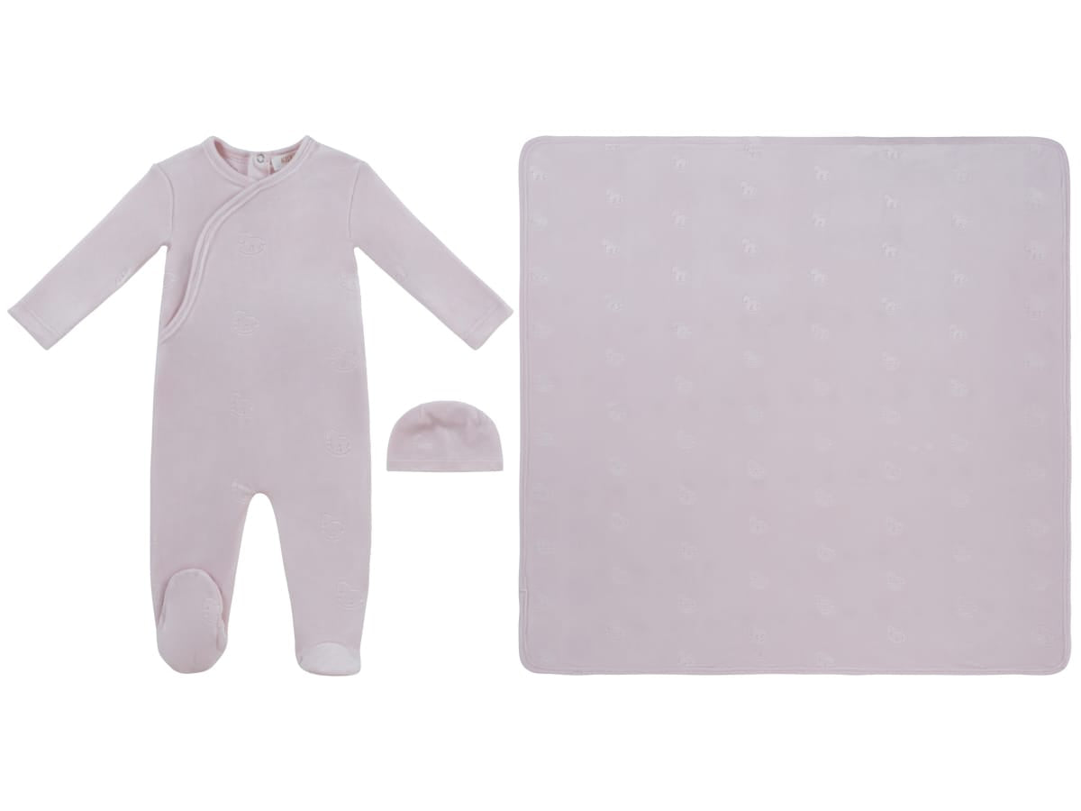 Whinny Wrap Footie, Hat & Blanket Set - Pink by KIPP™ Collection