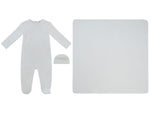 Whinny Wrap Footie, Hat & Blanket Set - White by KIPP™ Collection