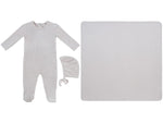 Bebe Pointelle Footie, Hat & Blanket Set - Natural by KIPP™ Collection