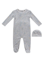 Petite Petal Footie & Hat Set - Blue by KIPP™ Collection