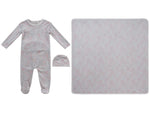 Petite Petal Footie, Hat & Blanket Set - Pink by KIPP™ Collection