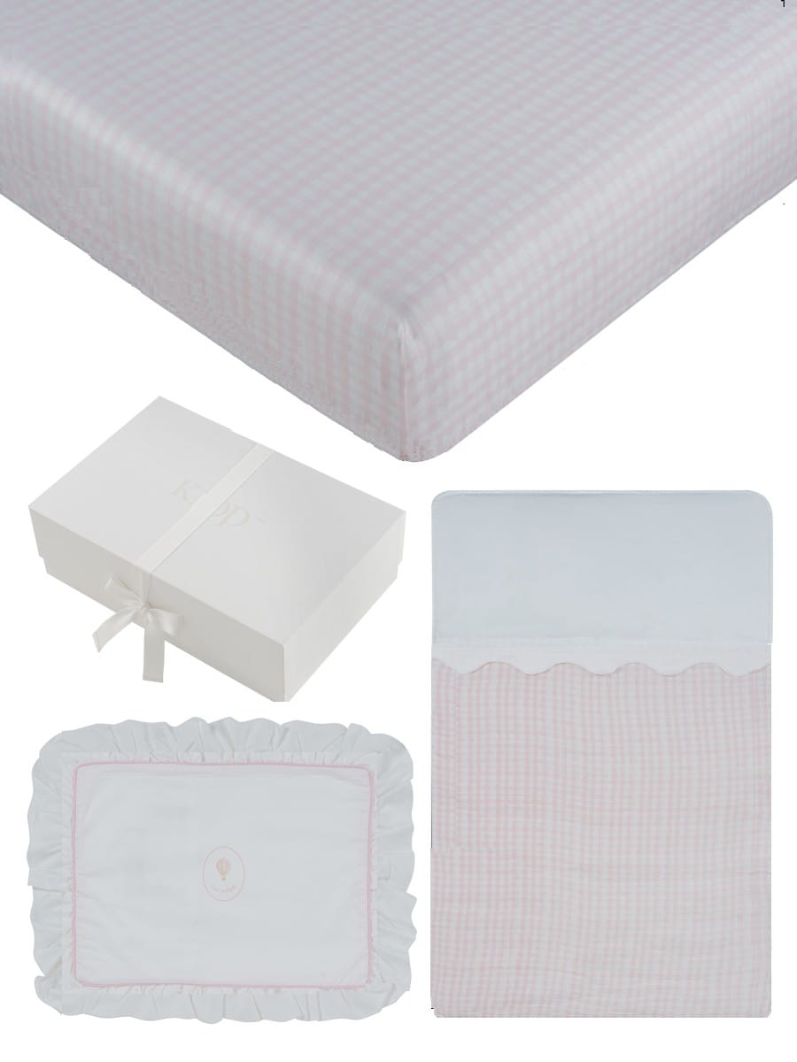 Ciel Enfant Mini 4PC Crib Set - Pink by KIPP™ Collection