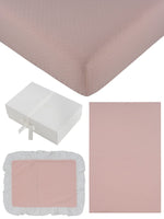 Mon Bebe Mini 4PC Crib Set - Pink by KIPP™ Collection