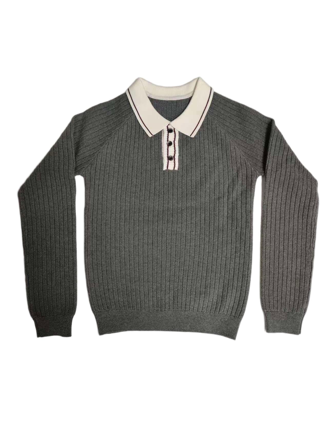 Ollie Knit Polo Sweater - Cranberry
