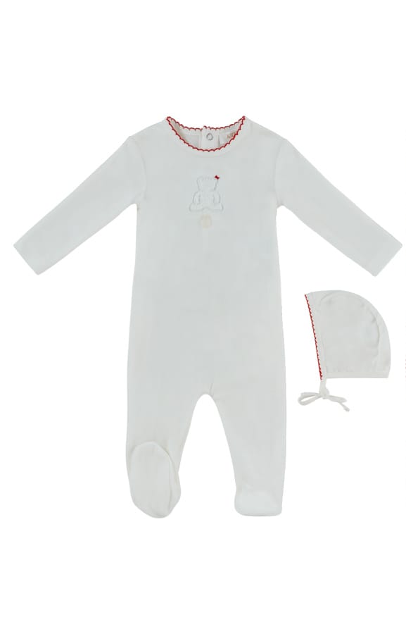Fur Ever Yours Footie & Hat Set - Red by KIPP™ Collection