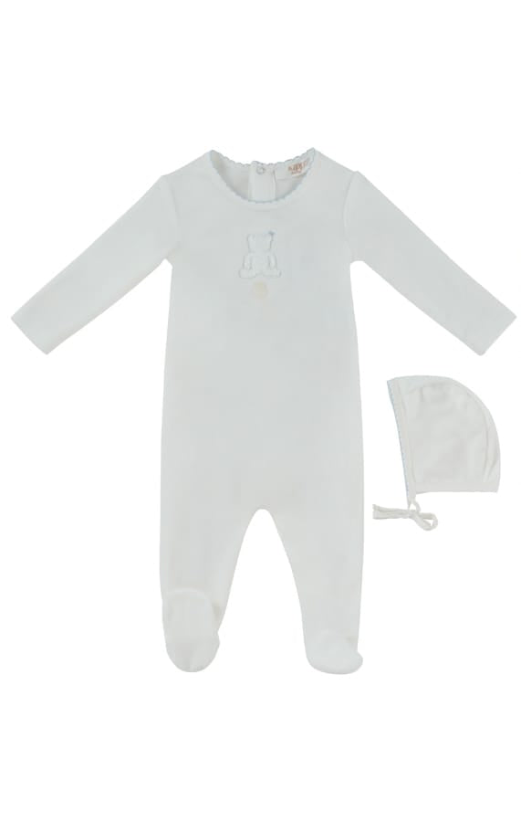 Fur Ever Yours Footie & Hat Set - Blue by KIPP™ Collection