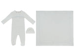 Mon Bebe D'Amour Footie, Hat & Blanket Set - Blue by KIPP™ Collection