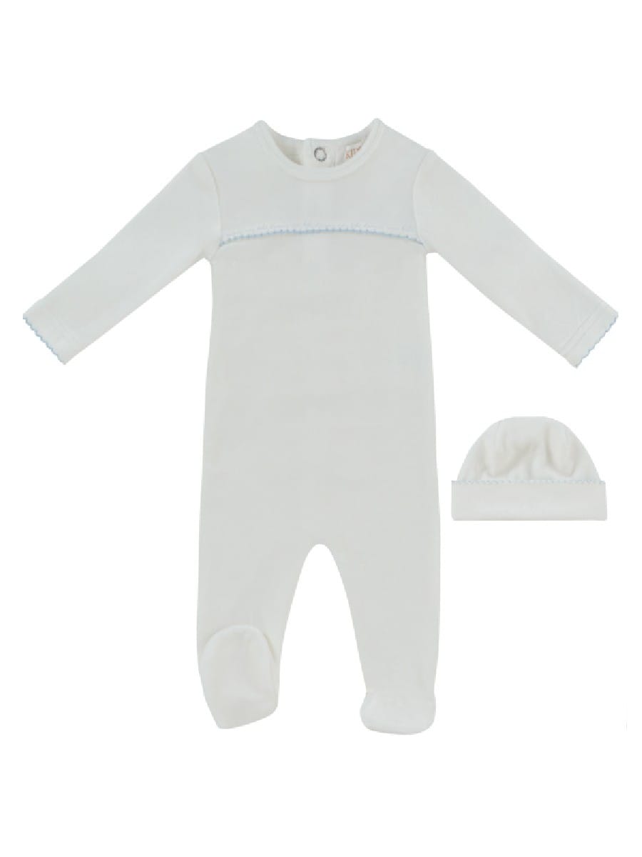 Mon Bebe D'Amour Footie & Hat Set - Blue by KIPP™ Collection