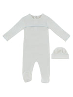 Mon Bebe D'Amour Footie & Hat Set - Blue by KIPP™ Collection