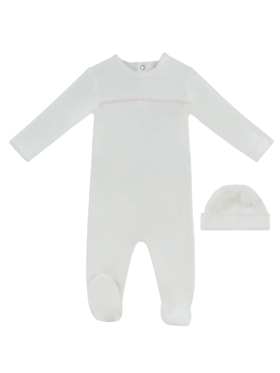 Mon Bebe D'Amour Footie & Hat Set - Pink by KIPP™ Collection