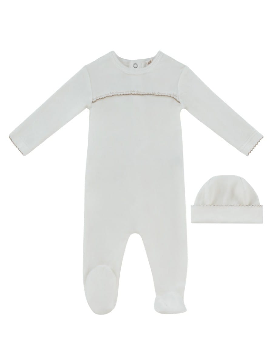 Mon Bebe D'Amour Footie & Hat Set - Taupe by KIPP™ Collection