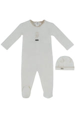 Atelier Bunny Footie & Hat Set - White by KIPP™ Collection