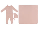Mon Bebe Footie, Hat & Blanket Set - Pink by KIPP™ Collection