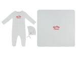 Mon Bebe Footie, Hat & Blanket Set - Red by KIPP™ Collection