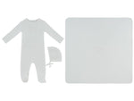Mon Bebe Footie, Hat & Blanket Set - White by KIPP™ Collection