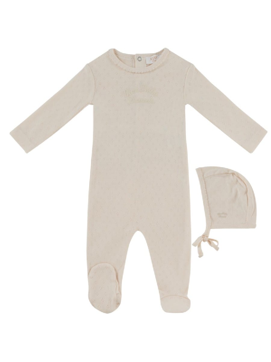 Mon Bebe Footie & Hat Set - Natural by KIPP™ Collection