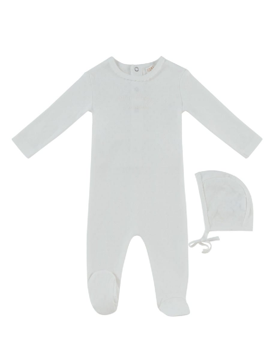 Mon Bebe Footie & Hat Set - White by KIPP™ Collection