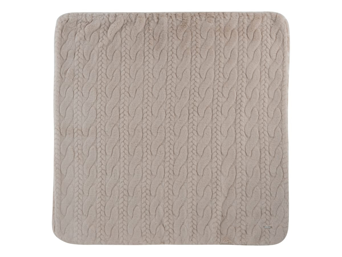 Atelier Cable Fur Blanket - Taupe by KIPP™ Collection