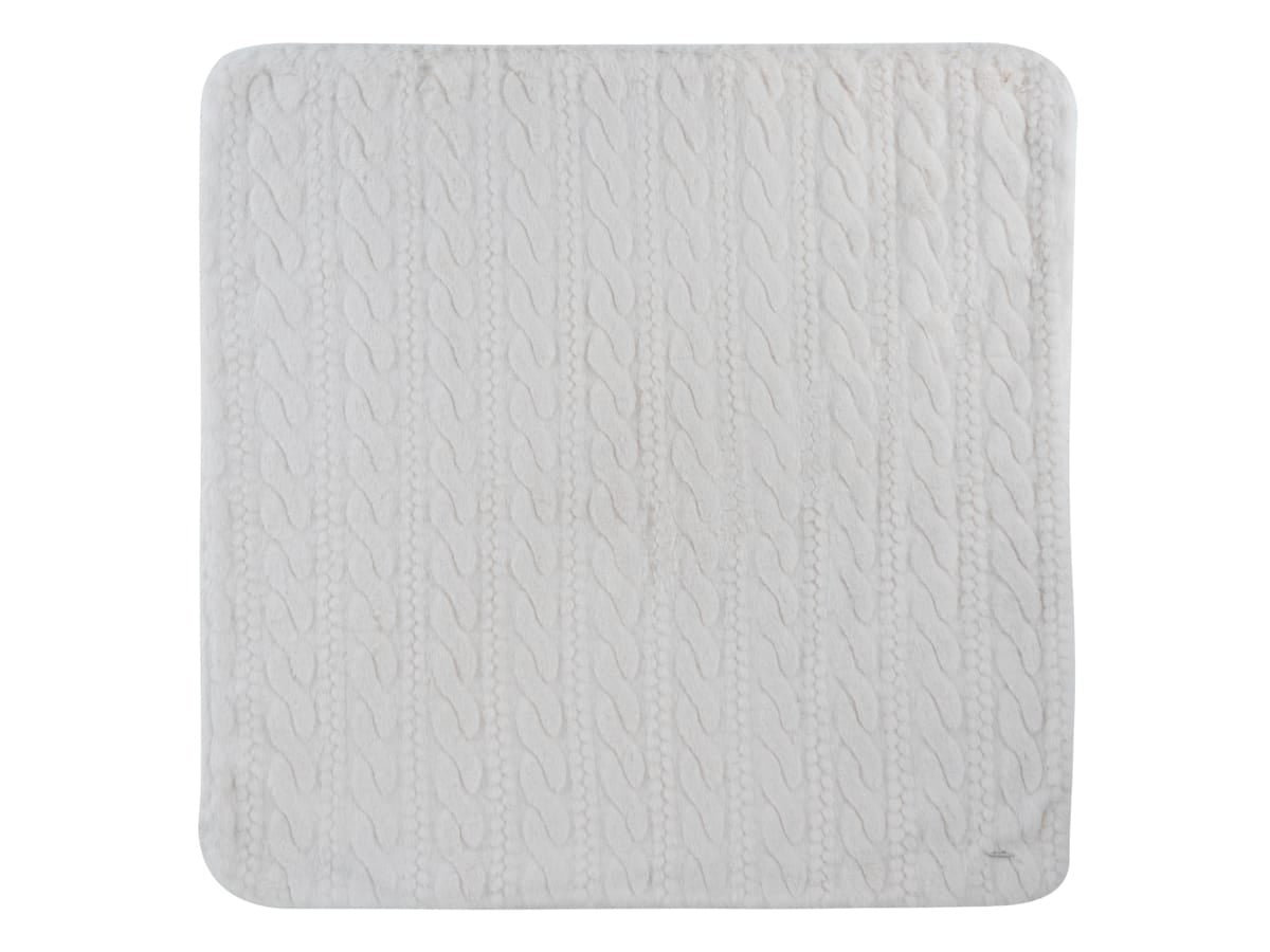 Atelier Cable Fur Blanket - White by KIPP™ Collection