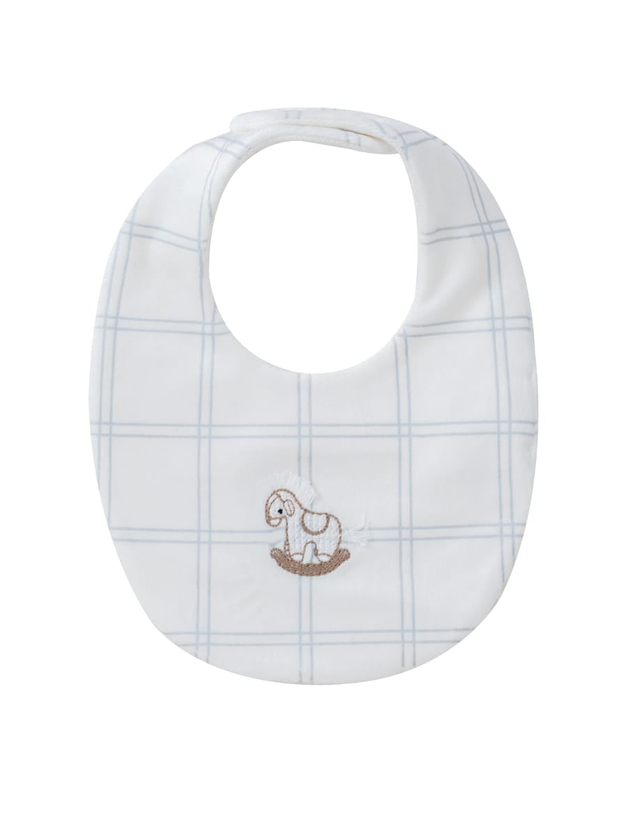 Whinny Plaid Bib - Blue by KIPP™ Collection