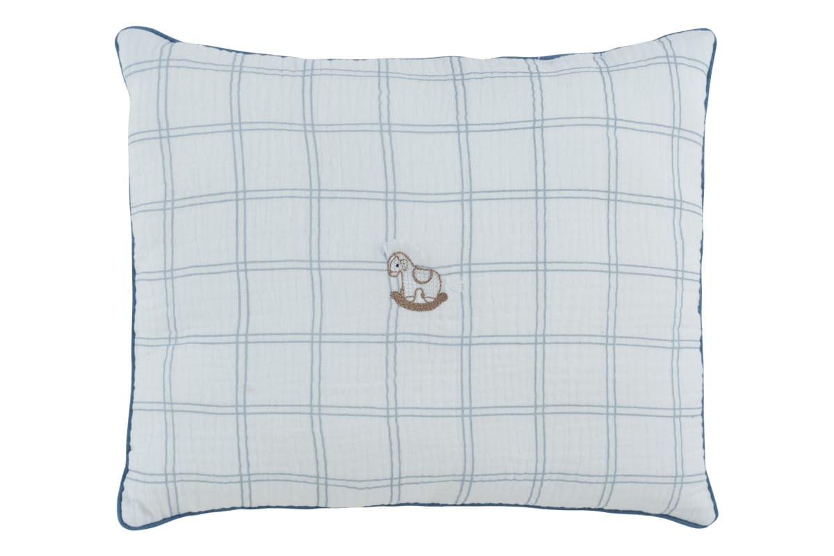 Whinny Plaid Throw Pillow - Blue by KIPP™ Collection