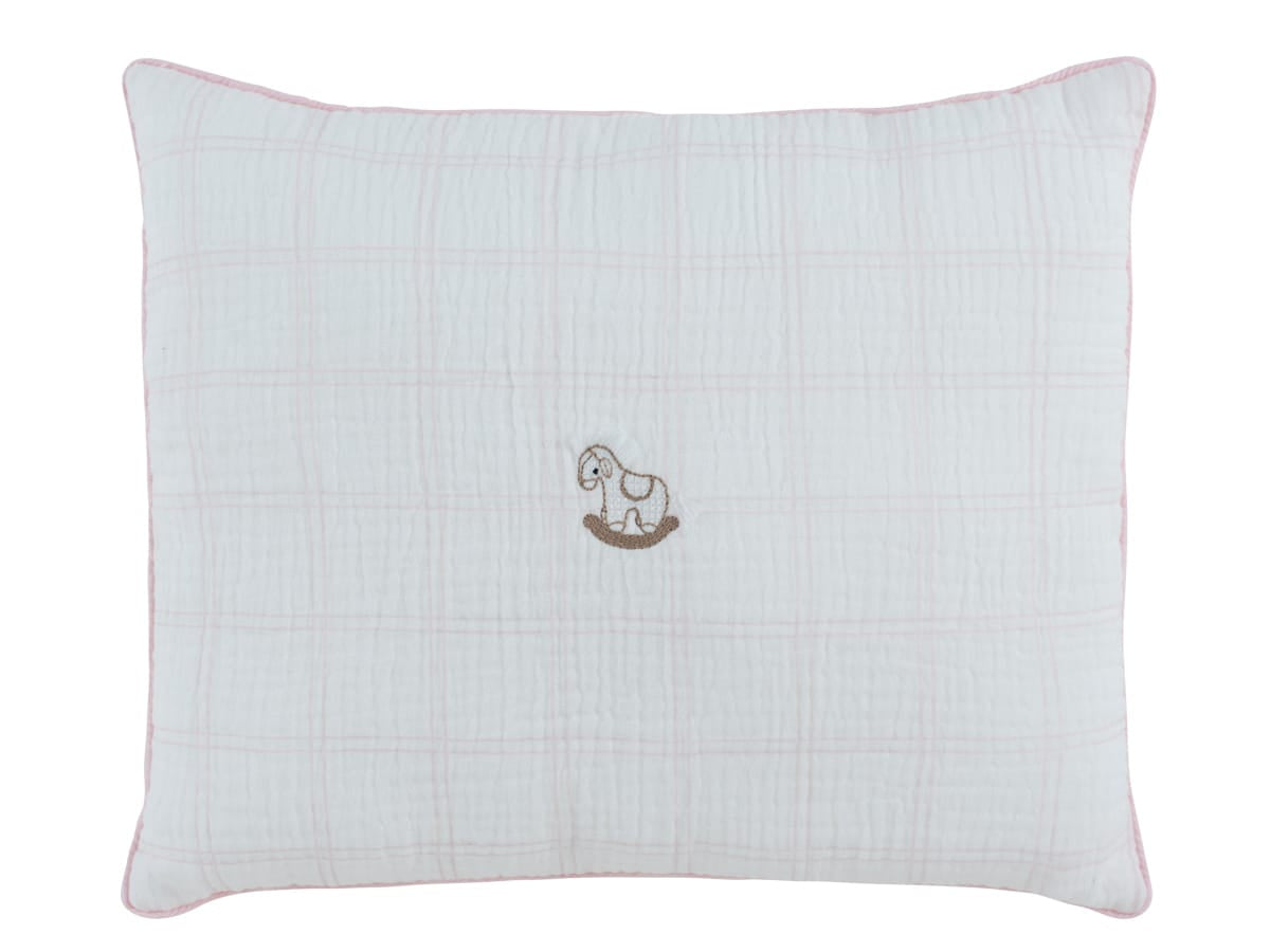 Whinny Plaid Throw Pillow - Pink by KIPP™ Collection