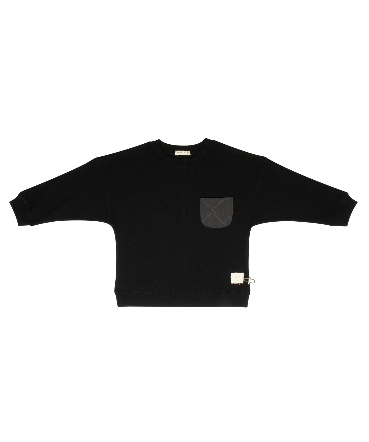 Teddi Ribbed Sweatshirt - Black by Crew Kids NY (view 1 of 4)