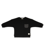 Teddi Ribbed Sweatshirt - Black by Crew Kids NY (view 1 of 4)